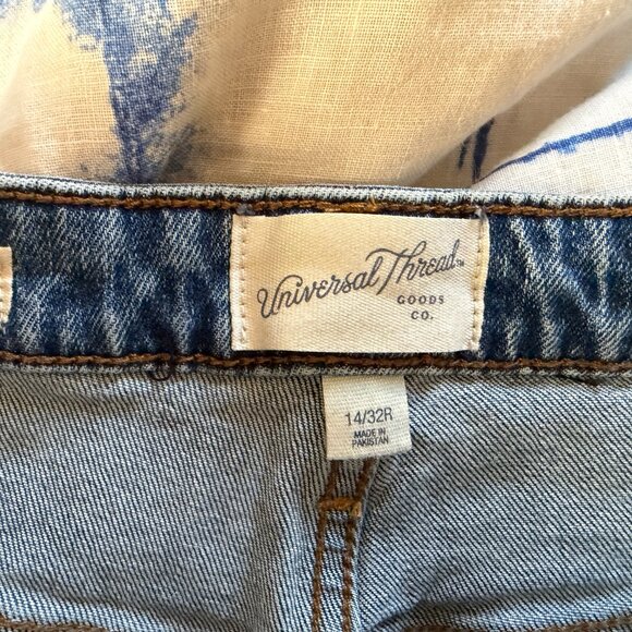 Universal Thread High-waisted Wide Leg Carpenter Work Jeans 14/32R - Picture 6 of 14